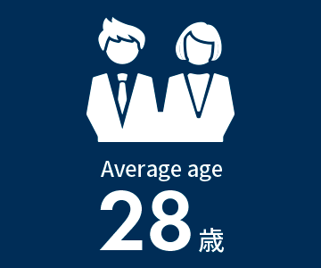 Average age 28歳